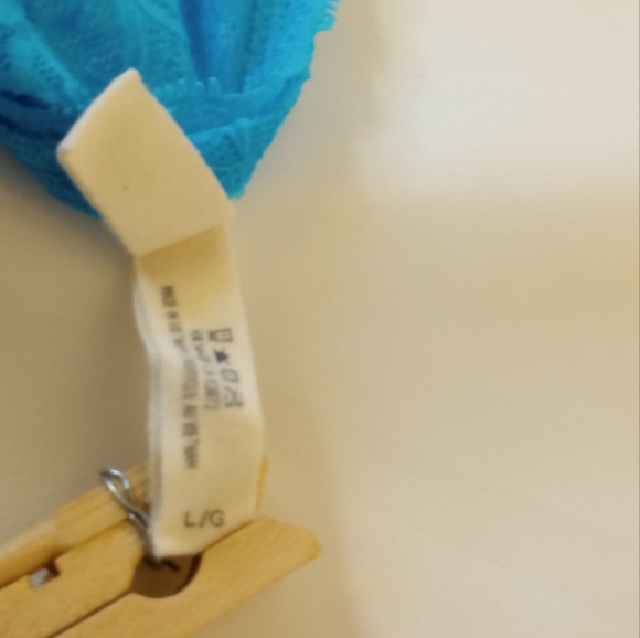 GILLY HICKS AERIE 3 Unlined Lace Bandeaus Strapless Bralettes Blue Lime Green L - Picture 10 of 10